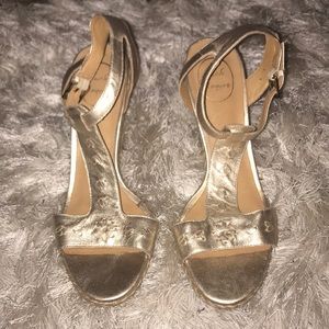 Jack Rogers Willa Gold Wedge Sandal